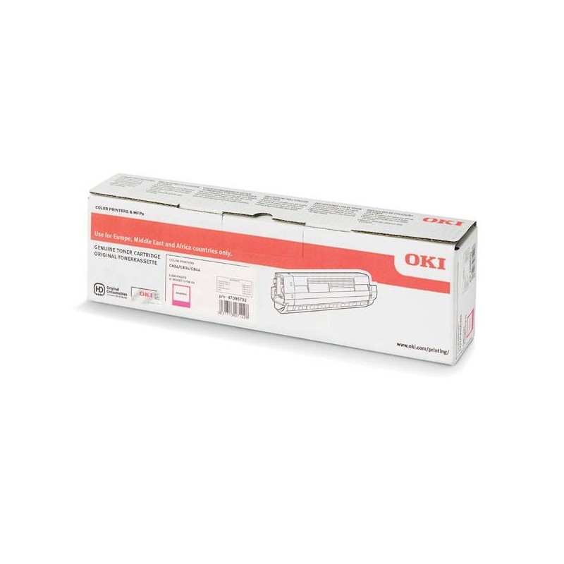 OKI ORYGINALNY TONER 47095702, MAGENTA, 5000S, OKI C824, 834, 844, O