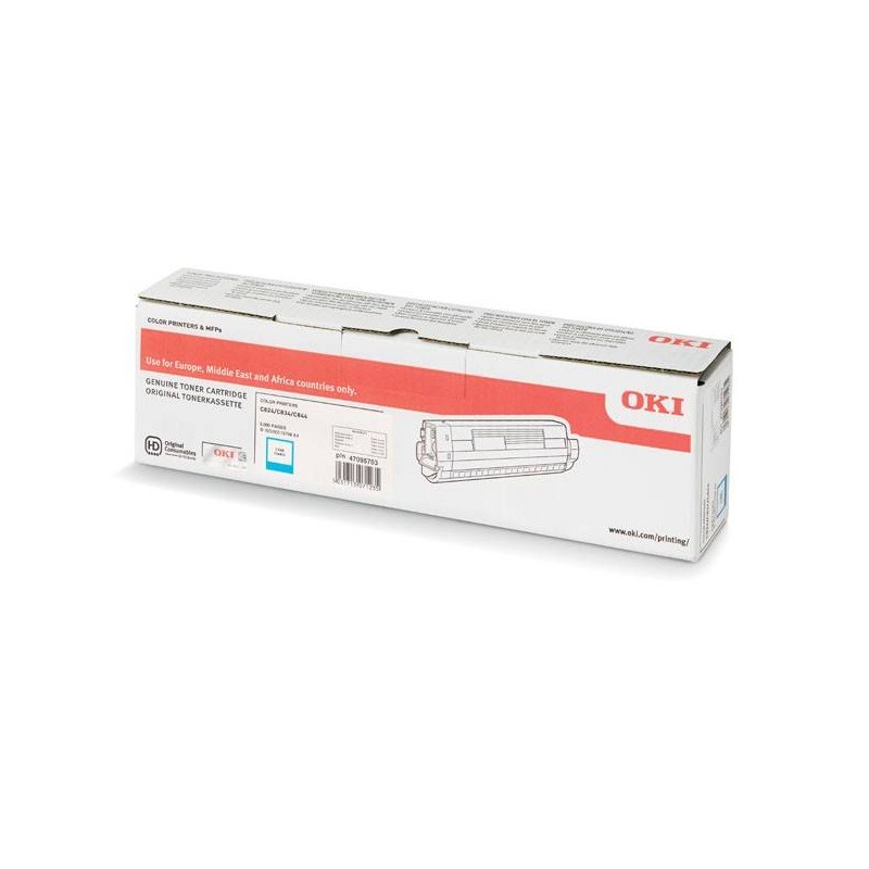 OKI ORYGINALNY TONER 47095703, CYAN, 5000S, OKI C824, 834, 844, O