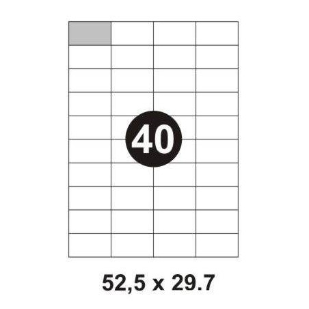 ETYKIETY SAMOPRZYLEPNE 52.5X29.7MM EPRIMO E84633 BIAŁE 100ARK*40SZT