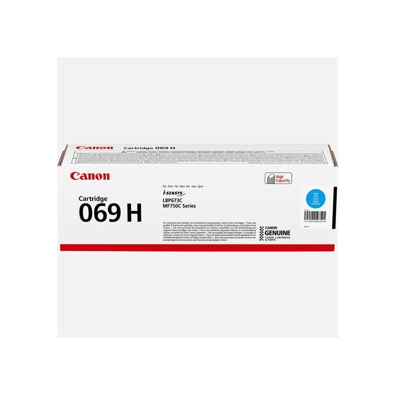 CANON ORYGINALNY TONER 069CH, CYAN, 5500S, 5097C002, HIGH CAPACITY, CANON MF752CDW, 754CDW, LBP673CDW, O