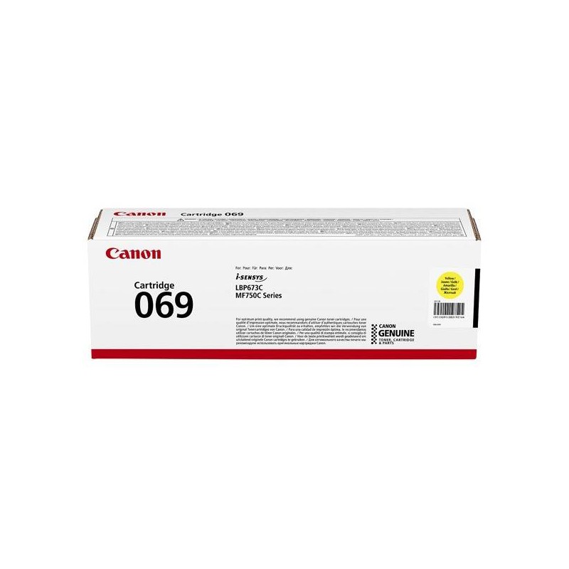 CANON ORYGINALNY TONER 069Y, YELLOW, 1900S, 5091C002, CANON MF752CDW, 754CDW, LBP673CDW, O