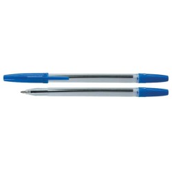 DŁUGOPIS OFFICE PRODUCTS NIEBIESKI 1.0MM PRZEZROCZYSTA