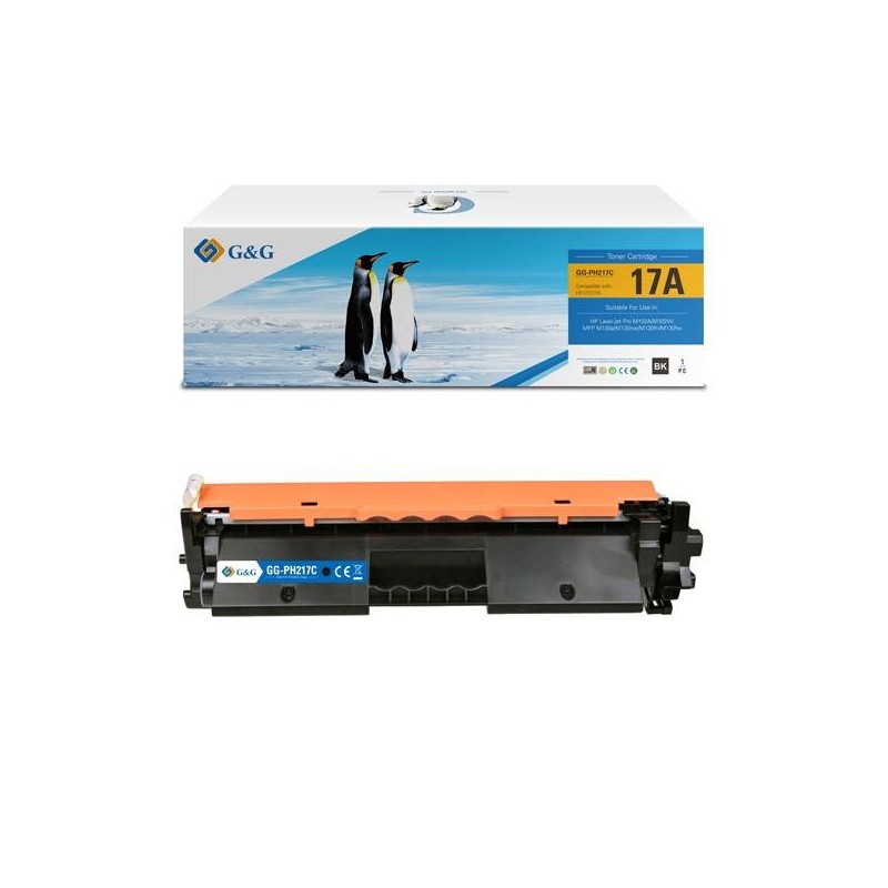 G&G KOMPATYBILNY TONER Z CF217A, BLACK, 1600S, NT-PH217, HP 17A, DLA HP LASERJET PRO M102W,HP LASERJET PRO MFP M130A/ M130, N