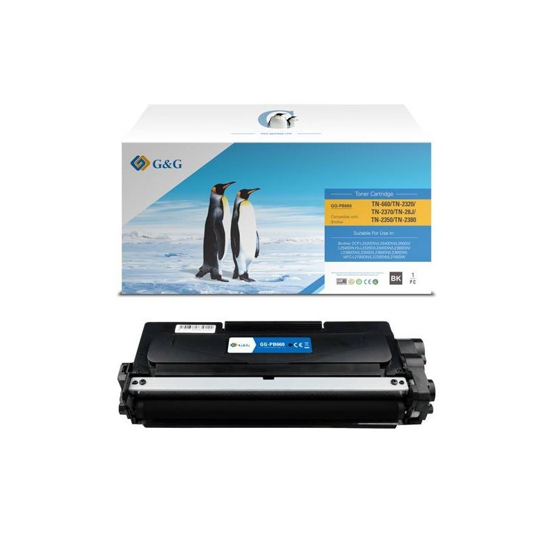 G&G KOMPATYBILNY TONER Z TN2320, BLACK, 2600S, NT-PB660, DLA BROTHER DCP-L2520DW, L2540DW, HL-L2320D, L2340DW, L2360DW,, N