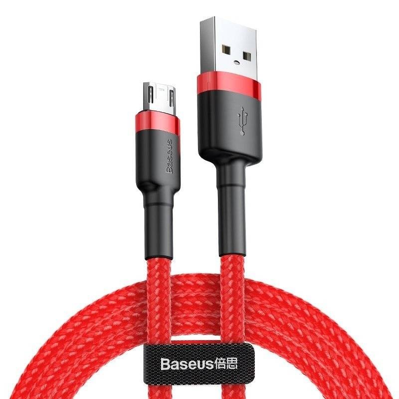 KABEL USB DO MICRO USB BASEUS CAFULE 2.4A 1M (CZERWONY)