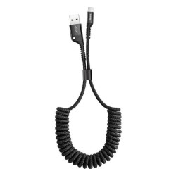 KABEL SPRĘŻYNOWY LIGHTNING BASEUS SPRING 1M 2A (CZARNY)