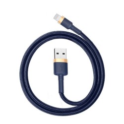 KABEL USB LIGHTNING  BASEUS CAFULE 2.4A 1M (ZŁOTO-GRANATOWY)