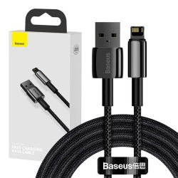 KABEL USB DO LIGHTNING BASEUS TUNGSTEN GOLD, 2.4A, 2M (CZARNY)