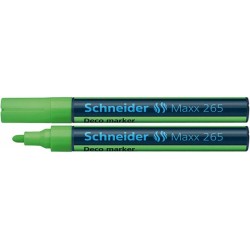 MARKER KREDOWY  SCHNEIDER MAXX 265 DECO JASNOZIELONY OKRĄGŁA 2-3MM