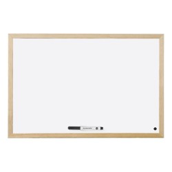 TABLICA SUCHOŚCIERALNA MAGNETYCZNA 40X60CM BI-OFFICE BIAŁA RAMA DREWNIANA