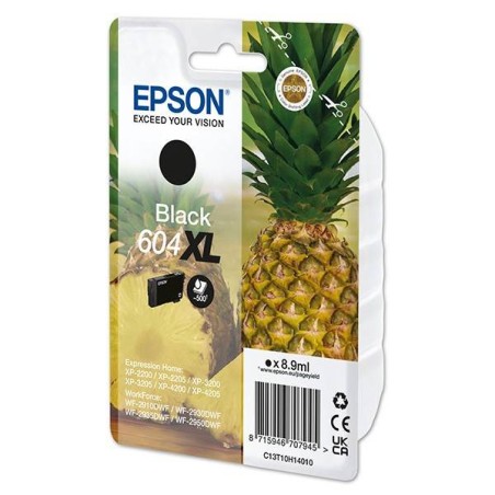 EPSON ORYGINALNY INK / TUSZ C13T10H14010, T10H140, 604XL, BLACK, 500S, 8.9ML, EPSON XP-2200, XP-3200, XP-4200, WF-2930DWF, WF-29