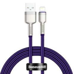 KABEL USB DO LIGHTNING BASEUS CAFULE, 2.4A, 1M (FIOLETOWY)