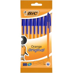 DŁUGOPIS JEDNORAZOWY BIC ORANGE ORIGINAL FINE 919228 NIEBIESKI 0.8MM POMARAŃCZOWA OBUDOWA 8SZT