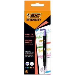 ZAKREŚLACZ BIC INTENSITY DUAL TIP 503828 MIX*6 0.4MM 4SZT