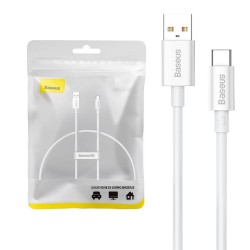 KABEL USB DO USB-C BASEUS SUPERIOR 100W 0.25M (BIAŁY)