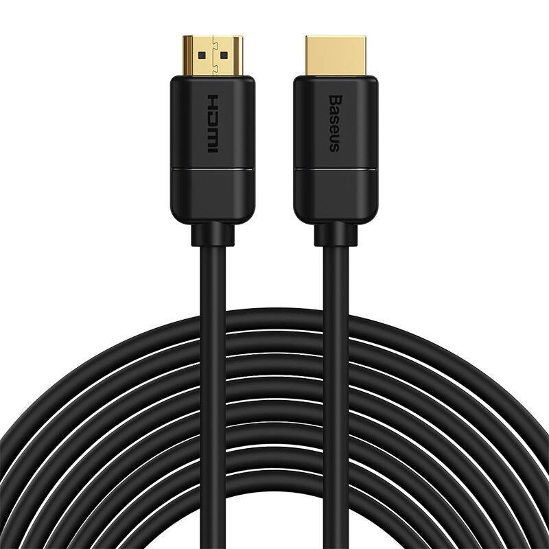 KABEL HDMI 2.0 BASEUS, 4K 30HZ, 3D, HDR, 18GBPS, 8M (CZARNY)