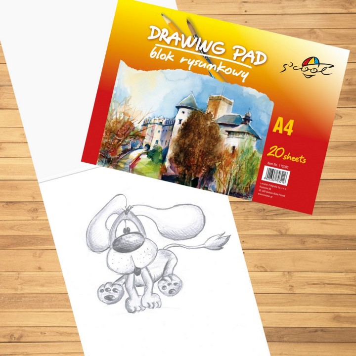 BLOK RYSUNKOWY S'COOL A4 20K 90gsm