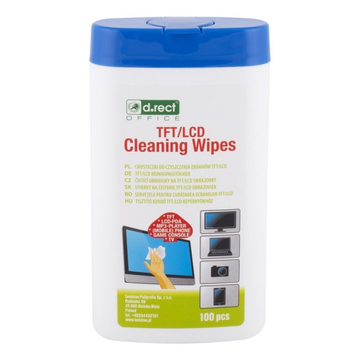 CHUSTECZKI D.RECT DO CZYSZCZENIA EKRANÓW TFT/LCD 100szt
