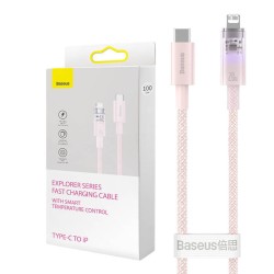 KABEL SZYBKO ŁADUJĄCY BASEUS USB-C DO LIGHTNING EXPLORER SERIES 1M, 20W (RÓŻOWY)