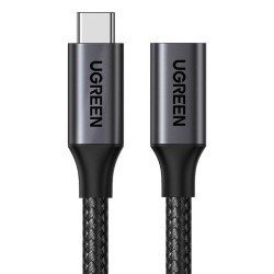 Przedłużacz USB 3.2 Ugreen US372 męski USB-C do żeński USB-C Gen 2 1m (czarny)