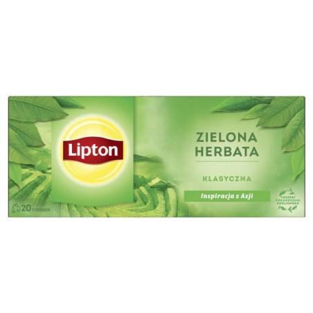 HERBATA ZIELONA KLASYCZNA LIPTON 20 TOREBEK