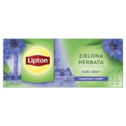 HERBATA ZIELONA EARL GRAY LIPTON 20 TOREBEK