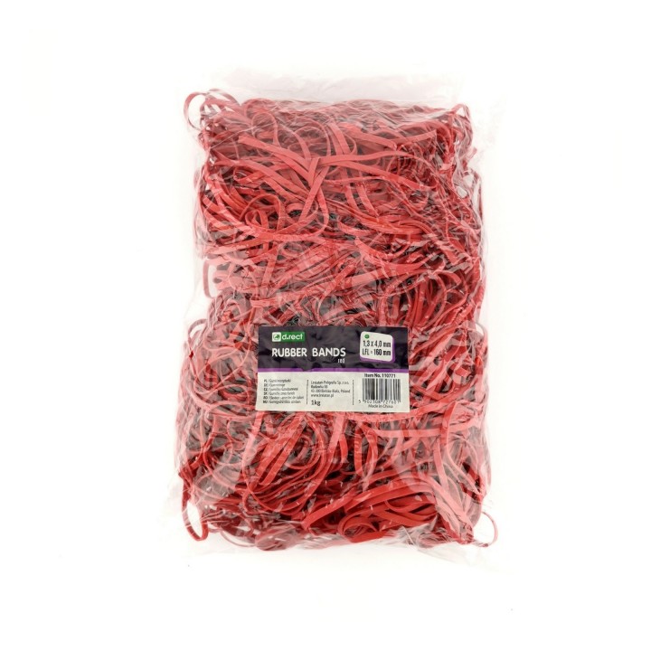 GUMKA RECEPTURKA 1.3x4mm śr. 100 mm 1000g CZERWONA
