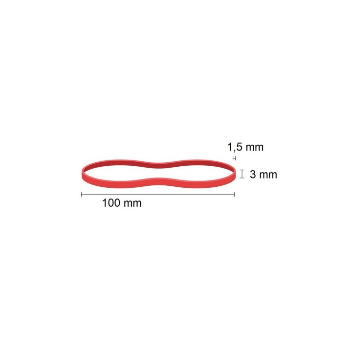 GUMKA RECEPTURKA 1.5x3mm śr. 60 mm 1000g CZERWONA