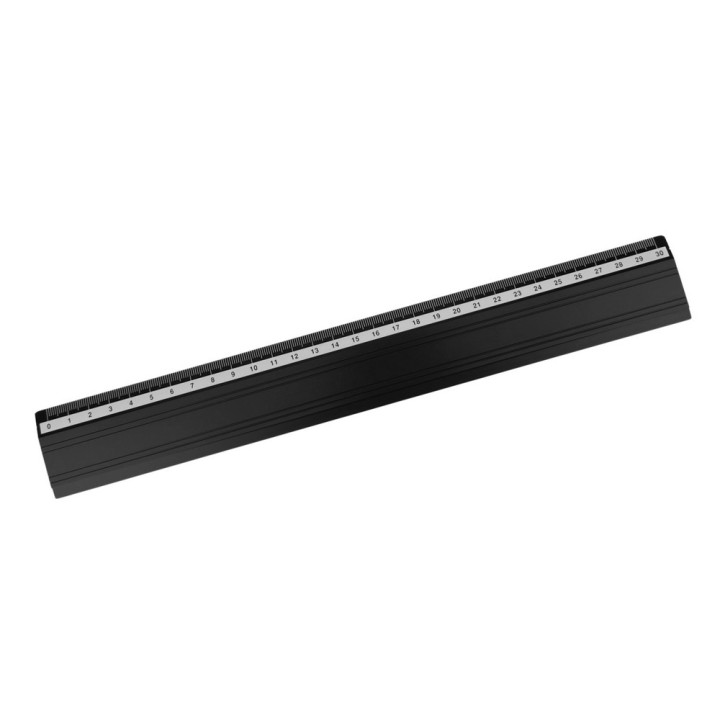 LINIJKA ALUMINIOWA D.RECT 30cm CZARNA