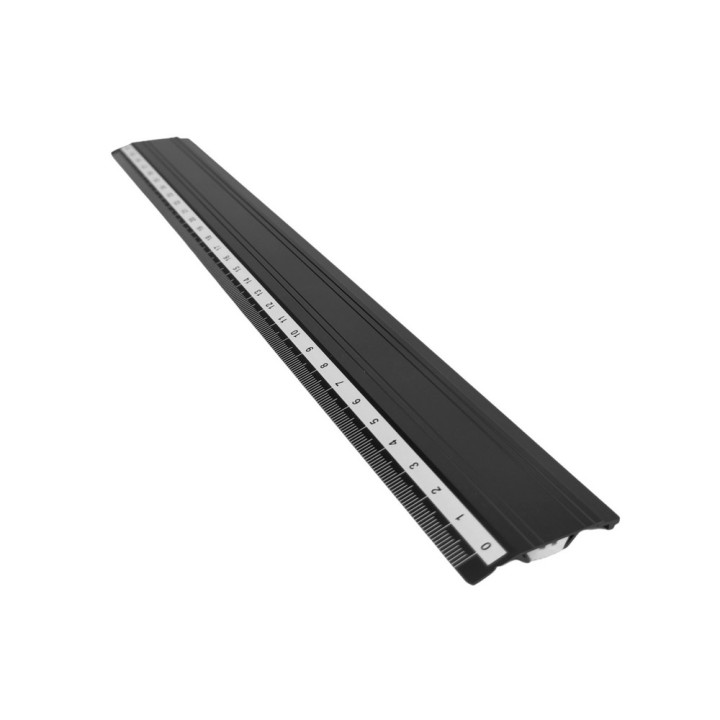 LINIJKA ALUMINIOWA D.RECT 30cm CZARNA