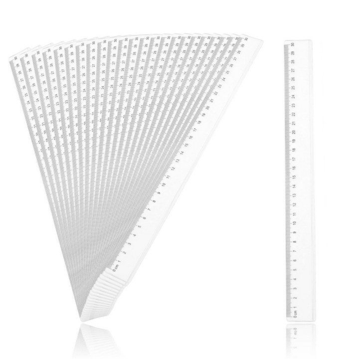 LINIJKA PLASTIKOWA D.RECT 30cm 24szt