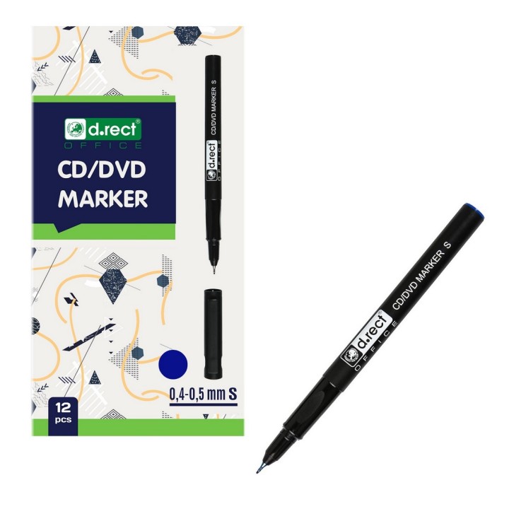 MARKER D.RECT CD 0.4-0.5 S NIEBIESKI 12szt