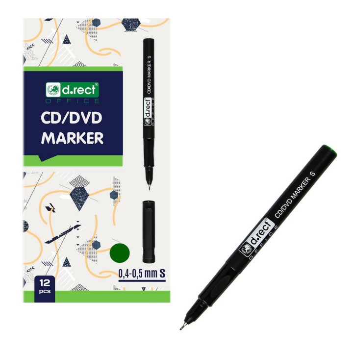 MARKER D.RECT CD 0.4-0.5 S ZIELONY 12szt