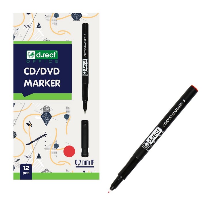 MARKER D.RECT CD 0.7 F CZERWONY 12szt