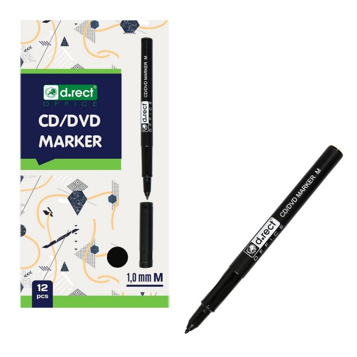 MARKER D.RECT CD 1.0 M CZARNY 12szt
