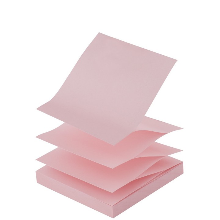 NOTES SAMOPRZYLEPNY D.RECT ZIG-ZAG 76x76mm RÓŻOWY