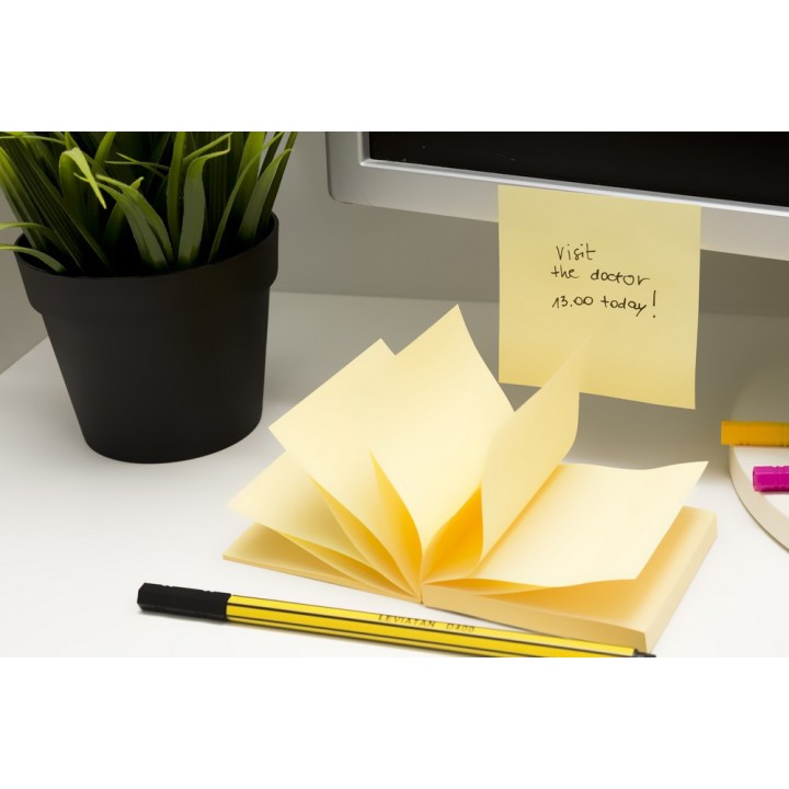 NOTES SAMOPRZYLEPNY D.RECT ZIG-ZAG 76x76mm ŻÓŁTY