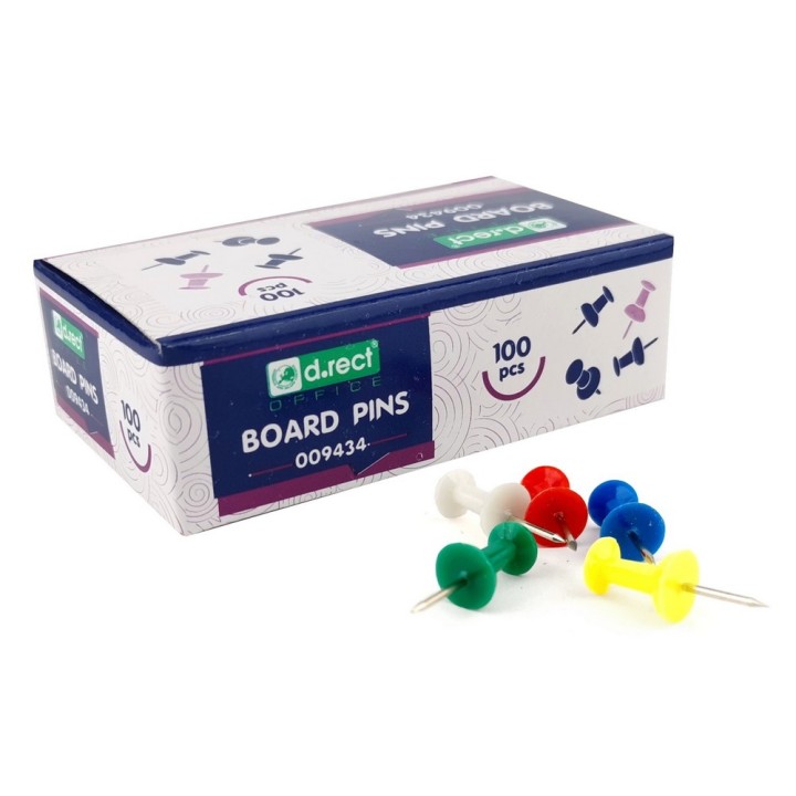PINEZKI TABLICOWE D.RECT a'100 W KARTONIKU 10szt
