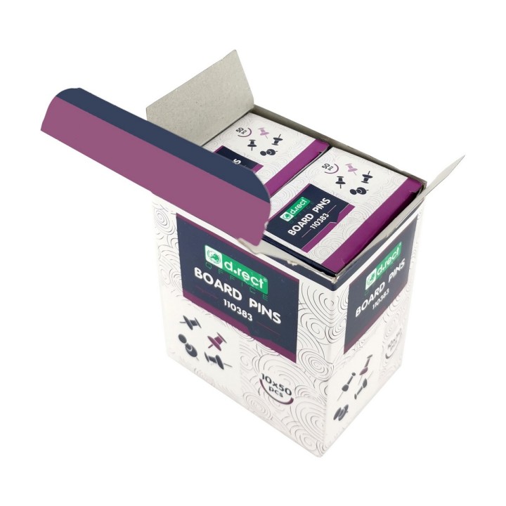 PINEZKI TABLICOWE D.RECT a'50 W KARTONIKU 10szt