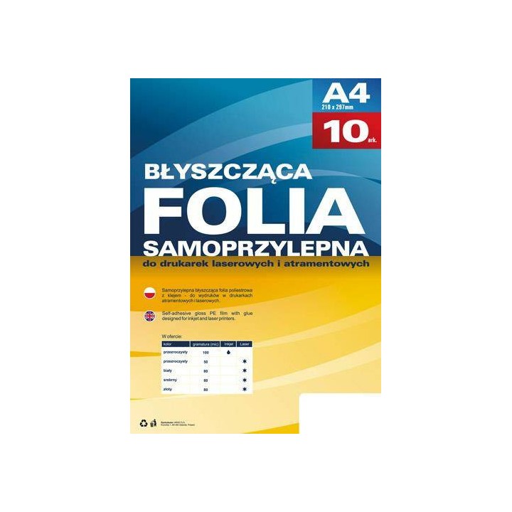 FOLIA ATRAMENTOWA A4 ARGO 434020 10ARK