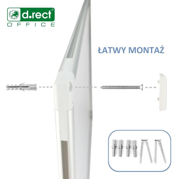 TABLICA SUCHOŚCIERALNA 600x450 W ALUMINIOWEJ RAMIE + MARKER 3160 4 KOL + MAGNESY + GĄBKA EVA