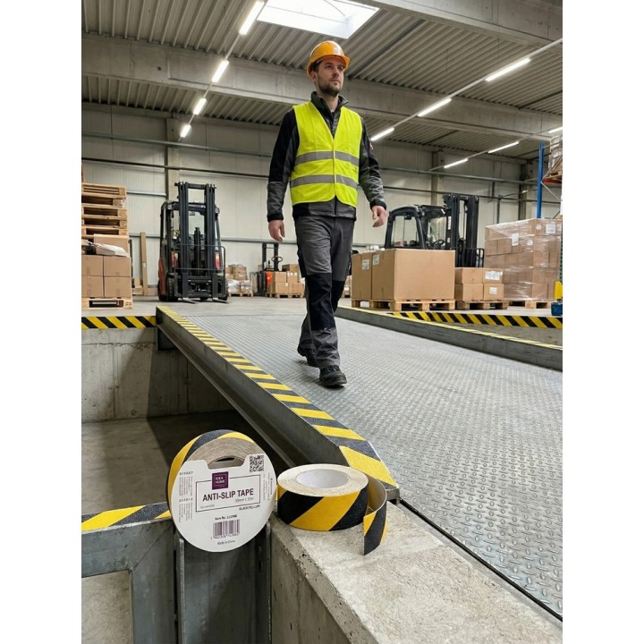 TAŚMA ANTYPOŚLIZGOWA IH 50mm x 10m ANTYPOŚLIZGOWA CZARNO/ŻÓŁTA