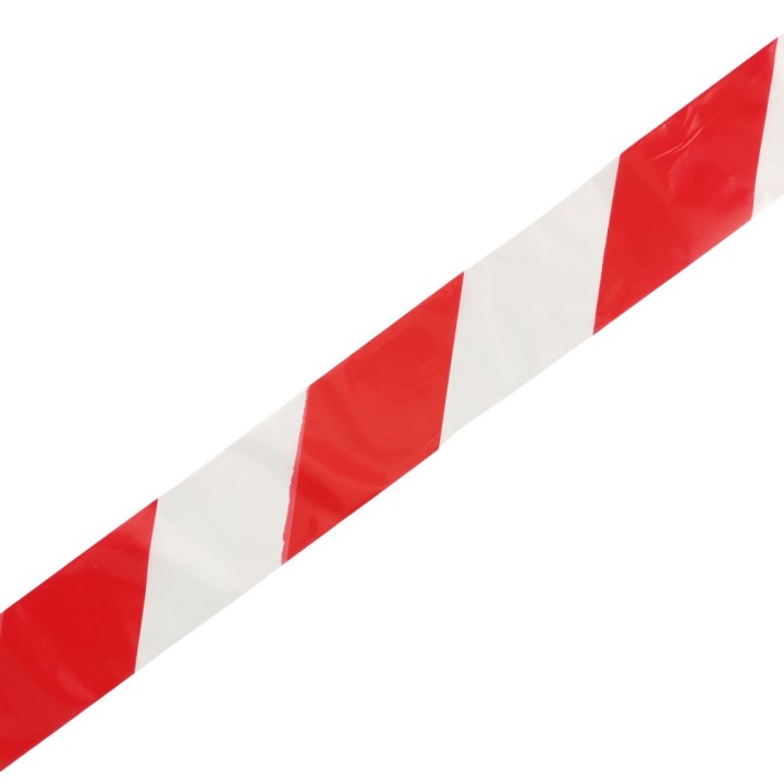 TAŚMA OSTRZEGAWCZA IH 48mm x 50m NIEKLEJĄCA BIAŁO/CZERWONA
