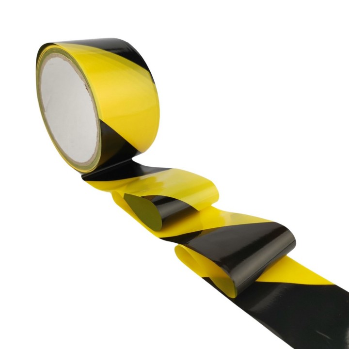 TAŚMA OSTRZEGAWCZA IH 48mm x 50m NIEKLEJĄCA ŻÓŁTO/CZARNA