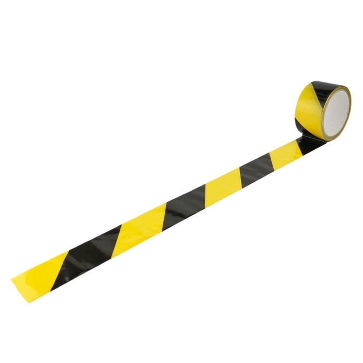 TAŚMA OSTRZEGAWCZA IH 48mm x 50m NIEKLEJĄCA ŻÓŁTO/CZARNA