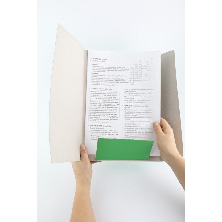 TECZKA D.RECT KARTONOWA Z GUMKĄ 300g ZIELONA 25szt