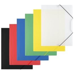 TECZKA D.RECT PLASTIKOWA Z GUMKĄ MIX KOLOR 6szt