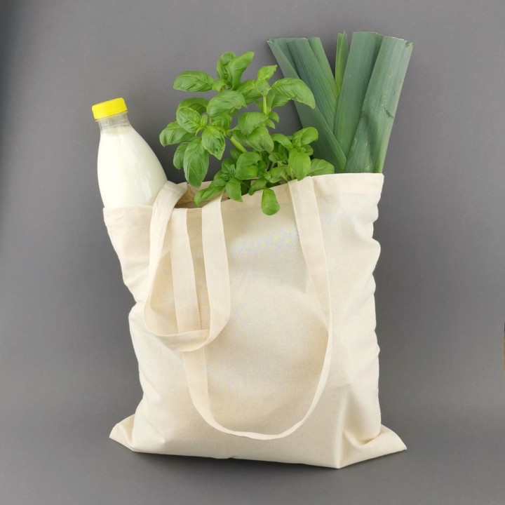 TORBA BAWEŁNIANA 140g 380x420 Z USZAMI BEZ NADRUKU 25szt NATURALNY