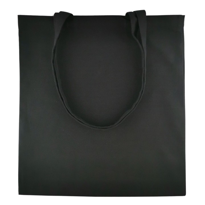 TORBA BAWEŁNIANA 220g 380x420 Z USZAMI BEZ NADRUKU 5szt CZARNY