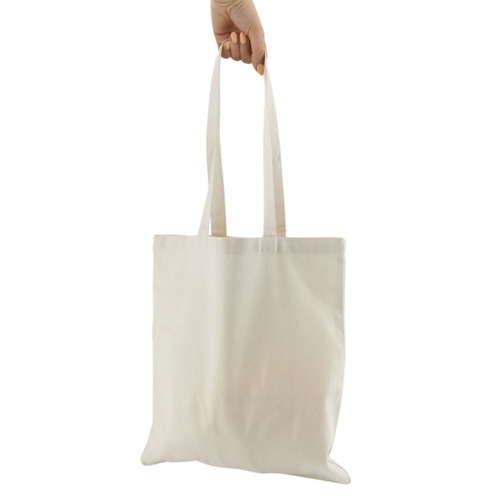TORBA BAWEŁNIANA 220g 380x420 Z USZAMI BEZ NADRUKU 5szt NATURALNY